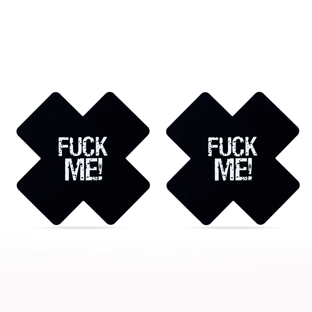 Lovetoy FUCK ME Cross Pattern Nipple Pasties (2 Pack)