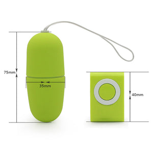 MP3 Shape Mini Bullet Egg Vibrator with Wireless Remote Control, 20 Mode