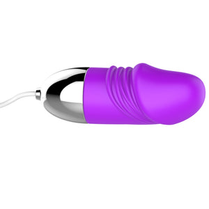 Double Vibrating Eggs with Penis Shape Vibrator, 12 Speed
