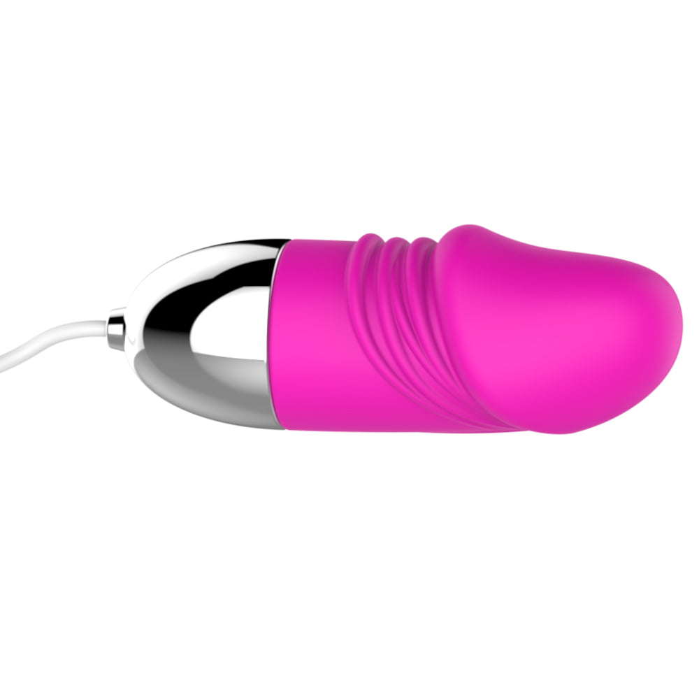 Double Vibrating Eggs with Penis Shape Vibrator, 12 Speed