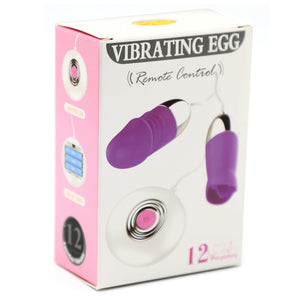 Double Vibrating Eggs with Penis Shape & Tongue Vibrator, 12 Speed