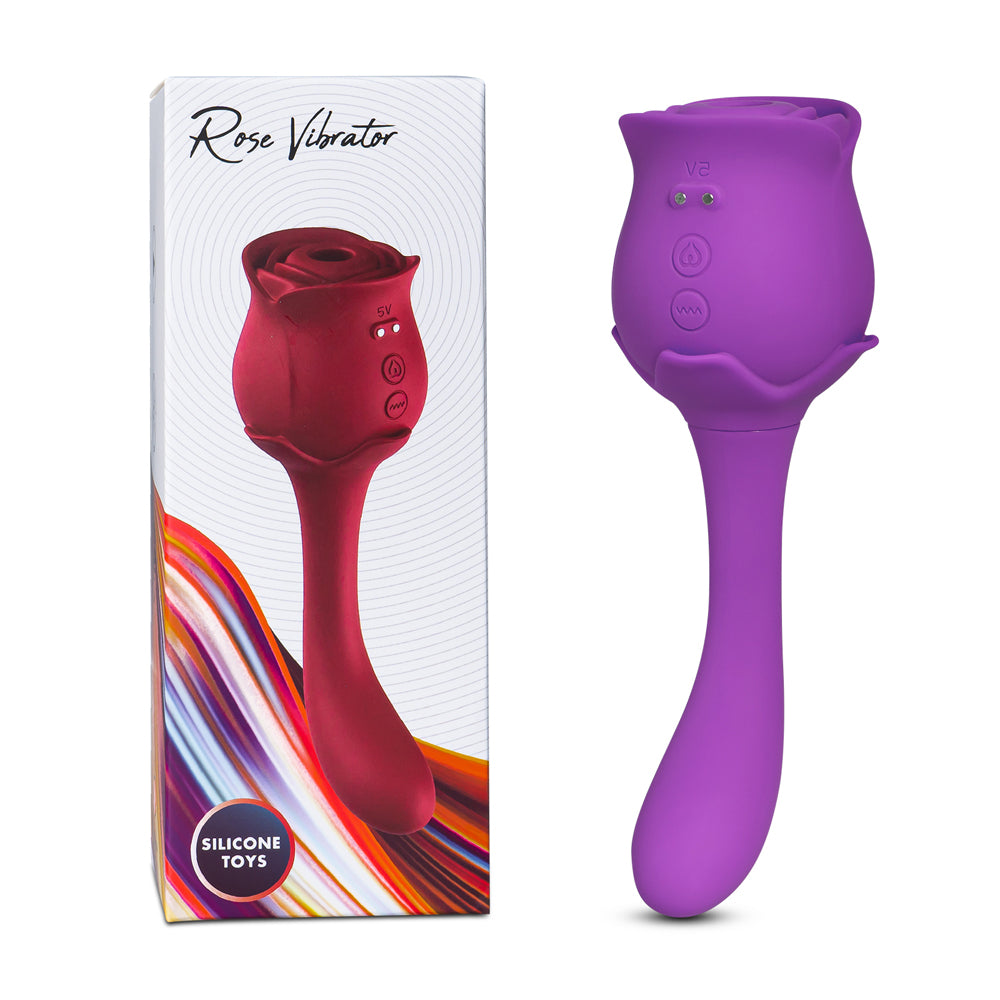 2 in 1 Rose Suction Vibrator, 10 Function