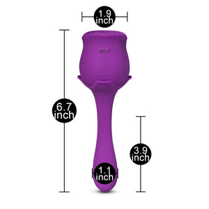 2 in 1 Rose Suction Vibrator, 10 Function