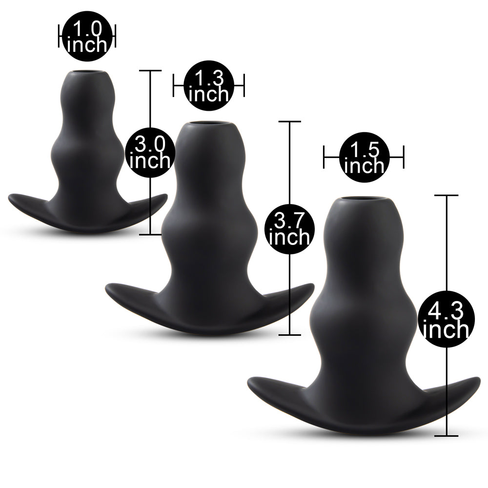 Silicone Hollow Butt Plug Set (3 pcs)