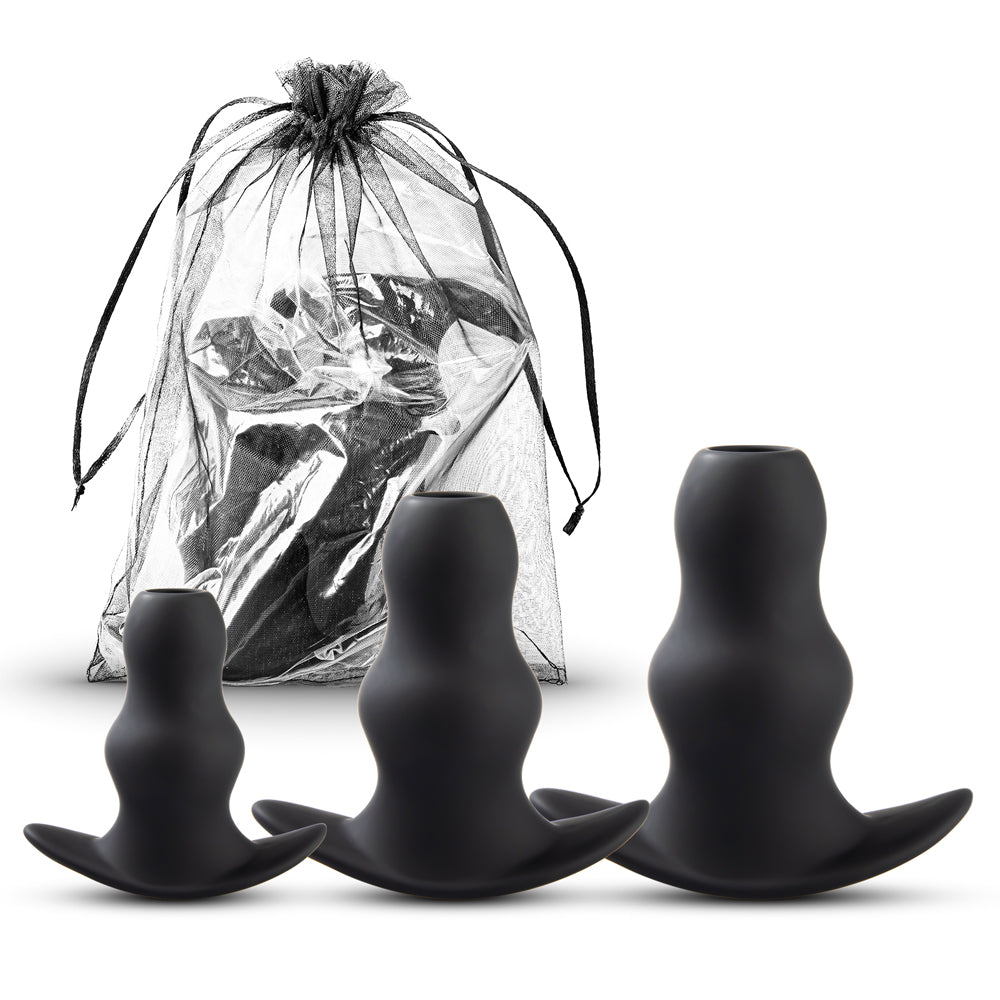 Silicone Hollow Butt Plug Set (3 pcs)