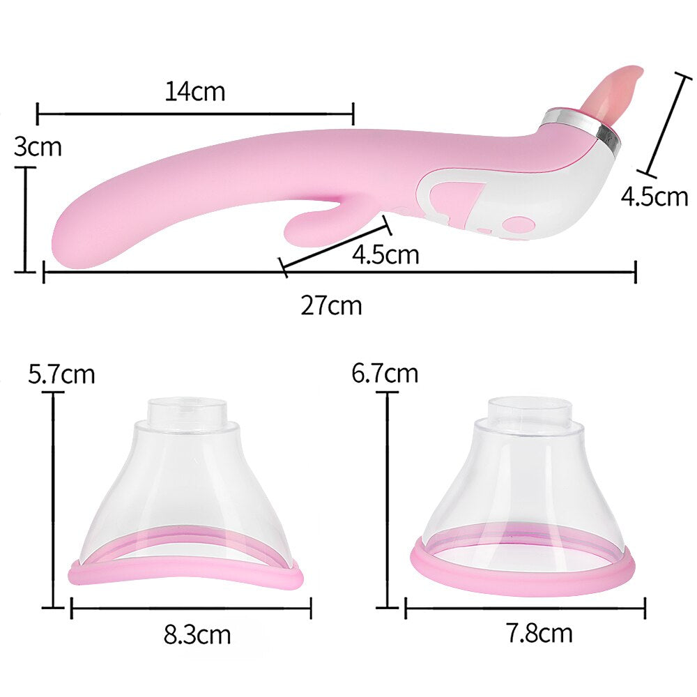 Rechargeable Tongue & Suction Vibrator, 12 Speed