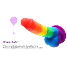 Load image into Gallery viewer, Rainbow Dildo with Sunction Cup, 8 inch