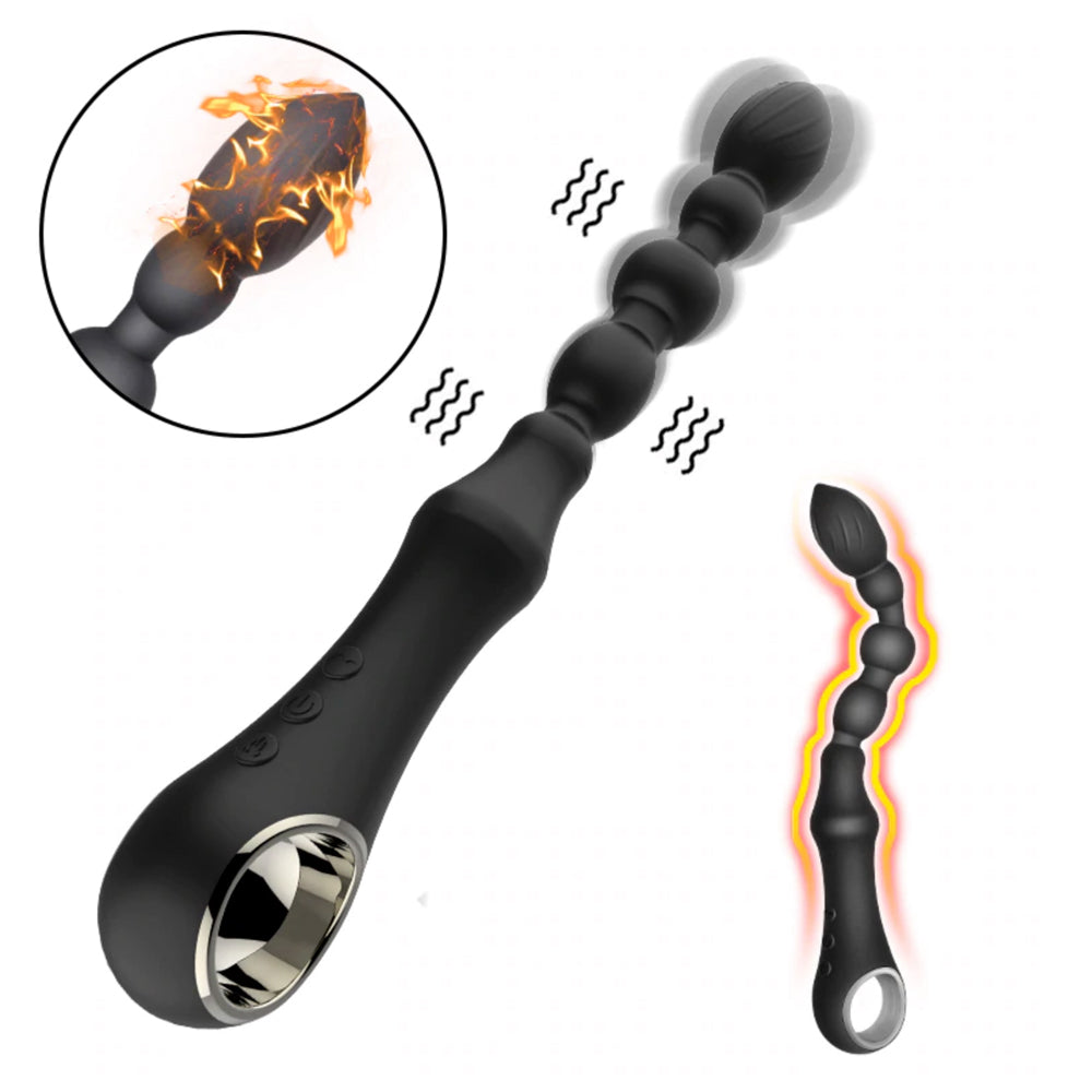 Warming Rechargeable Anal Bead Vibrator