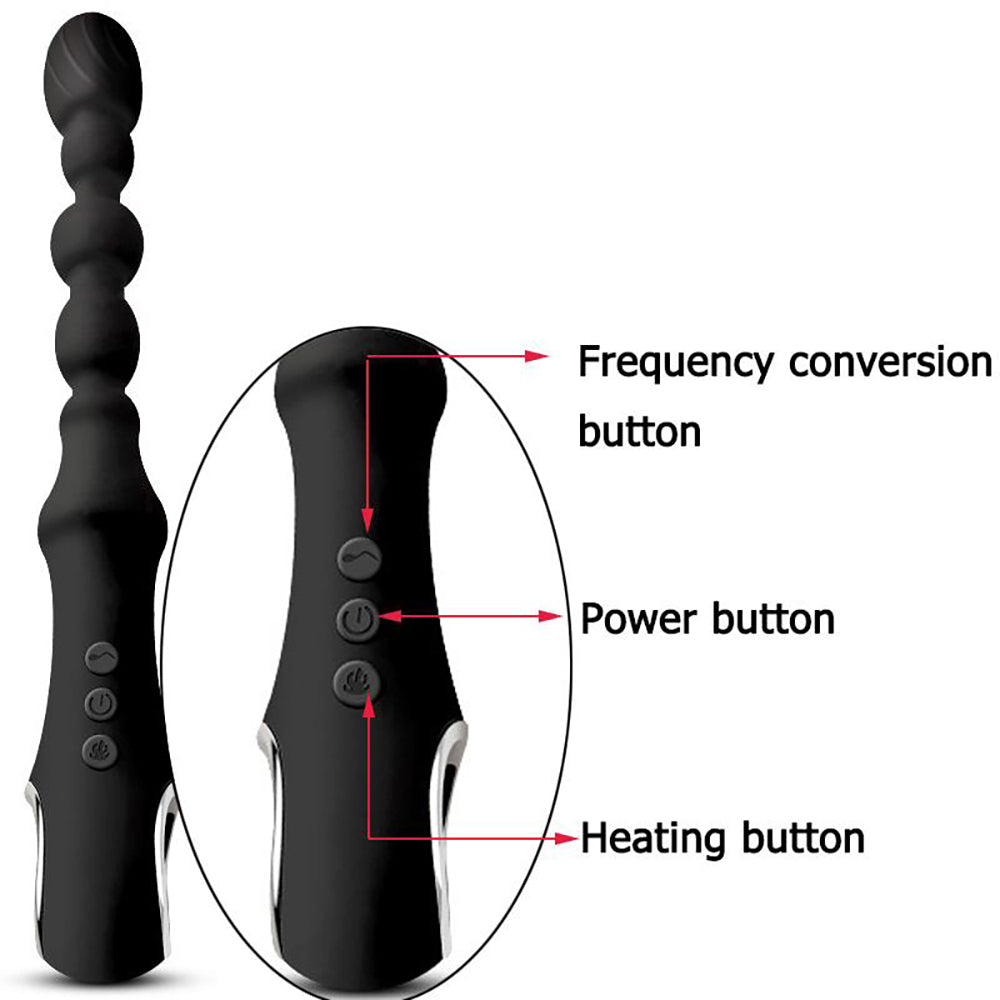 Warming Rechargeable Anal Bead Vibrator