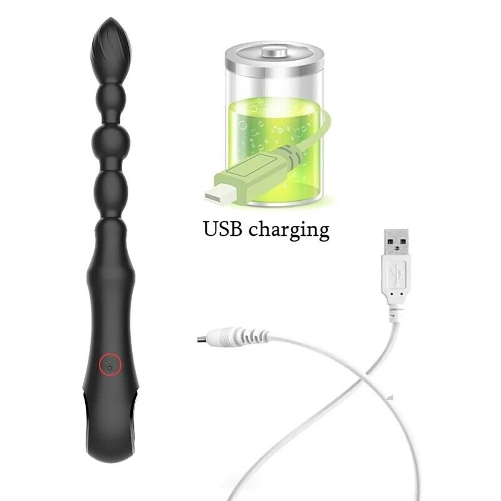 Warming Rechargeable Anal Bead Vibrator