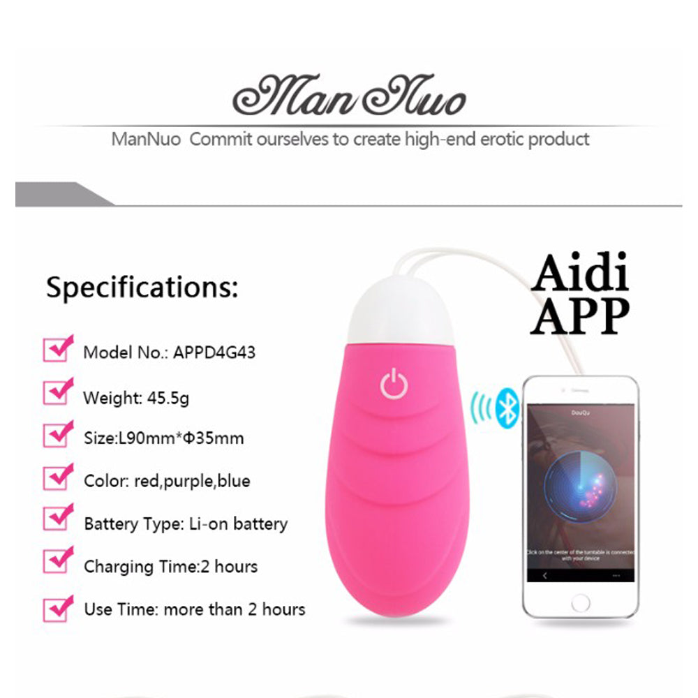 App Controlled Rechargeable Love Egg Vibrator (IOS)