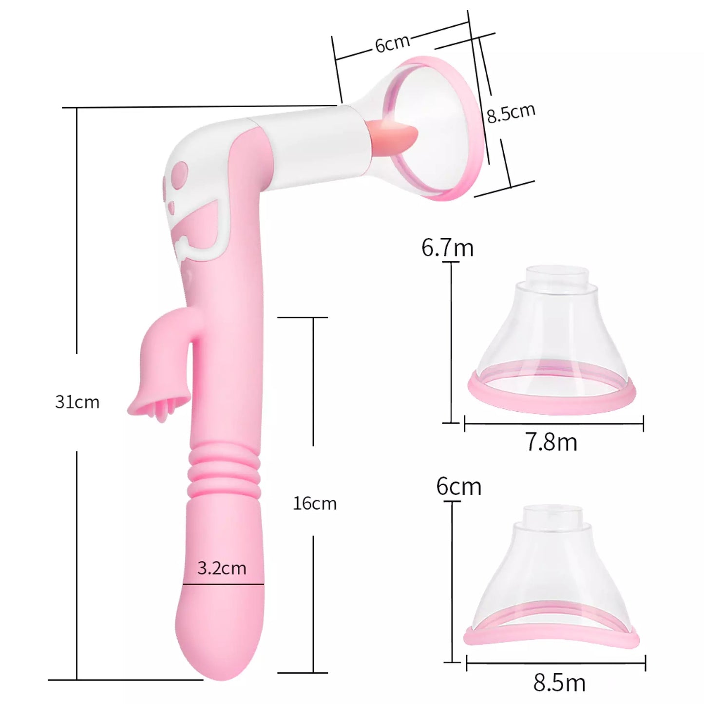 Rechargeable Tongue & Suction Vibrator II, 12 Speed