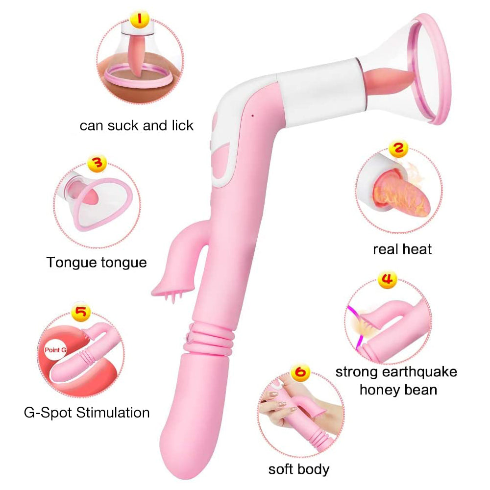 Rechargeable Tongue & Suction Vibrator II, 12 Speed