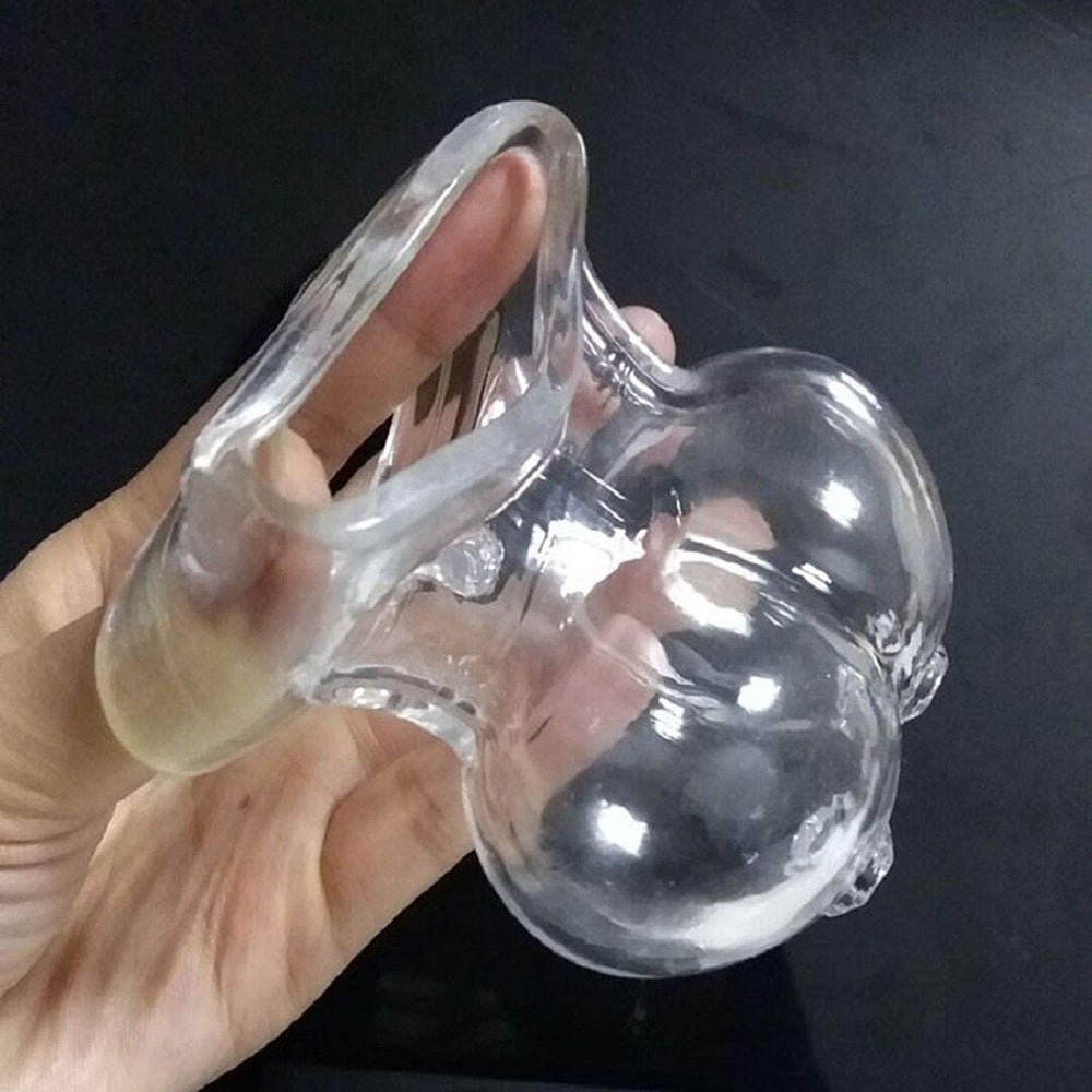 Scrotum Squeeze Ball Bag with Cock Ring