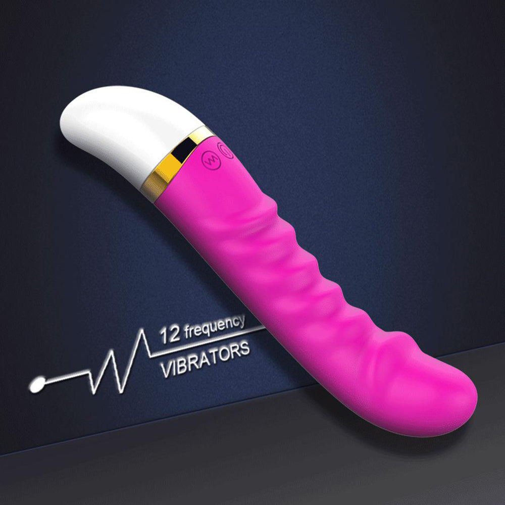 G-Spot Bass Vibration Dildo Vibrator, USB Rechargeable, 12 Function