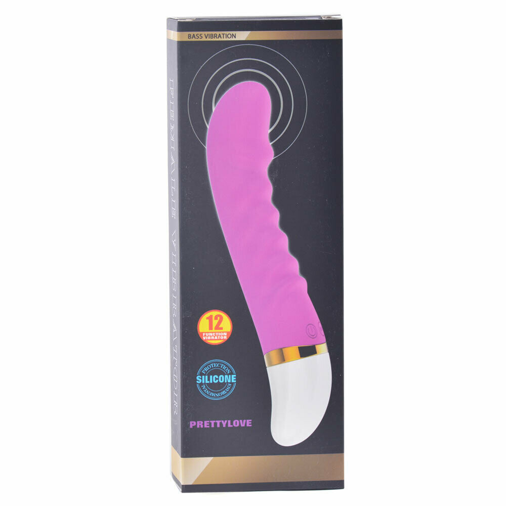 G-Spot Bass Vibration Dildo Vibrator, USB Rechargeable, 12 Function