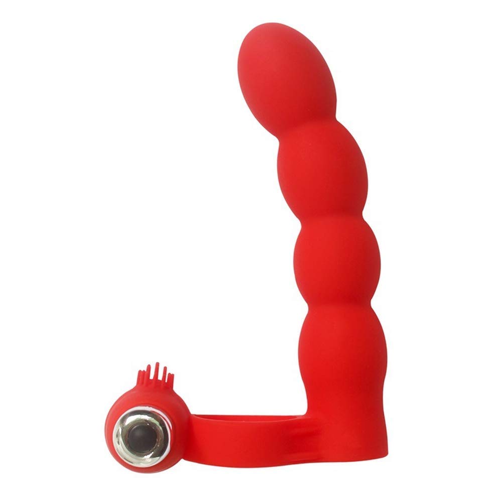 Aphrodisia Trinity Fun Vibrating Penis Ring with Double Penetration Anal Beads