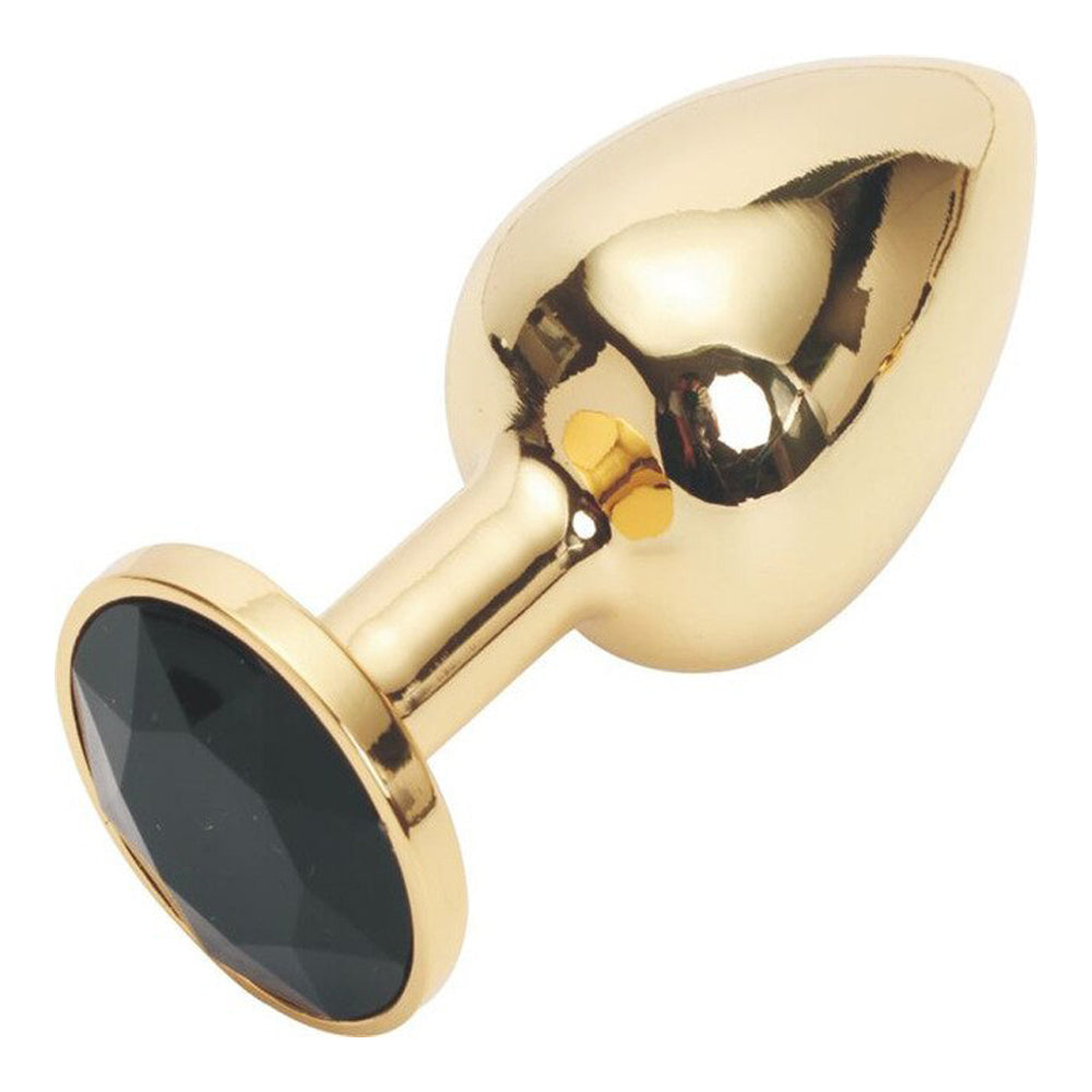 Metallic Gold Butt Plug with Diamond