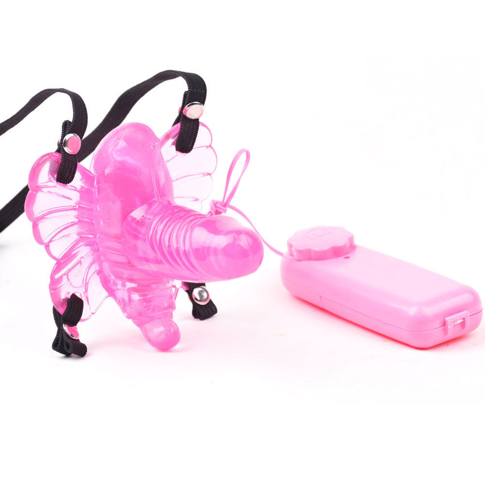 Mini Butterfly Strap On Vibrator with Dildo 6 inch