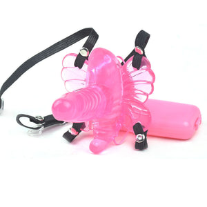 Mini Butterfly Strap On Vibrator with Dildo 6 inch