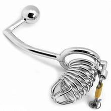 Load image into Gallery viewer, Chastity Cage with Anal Hook