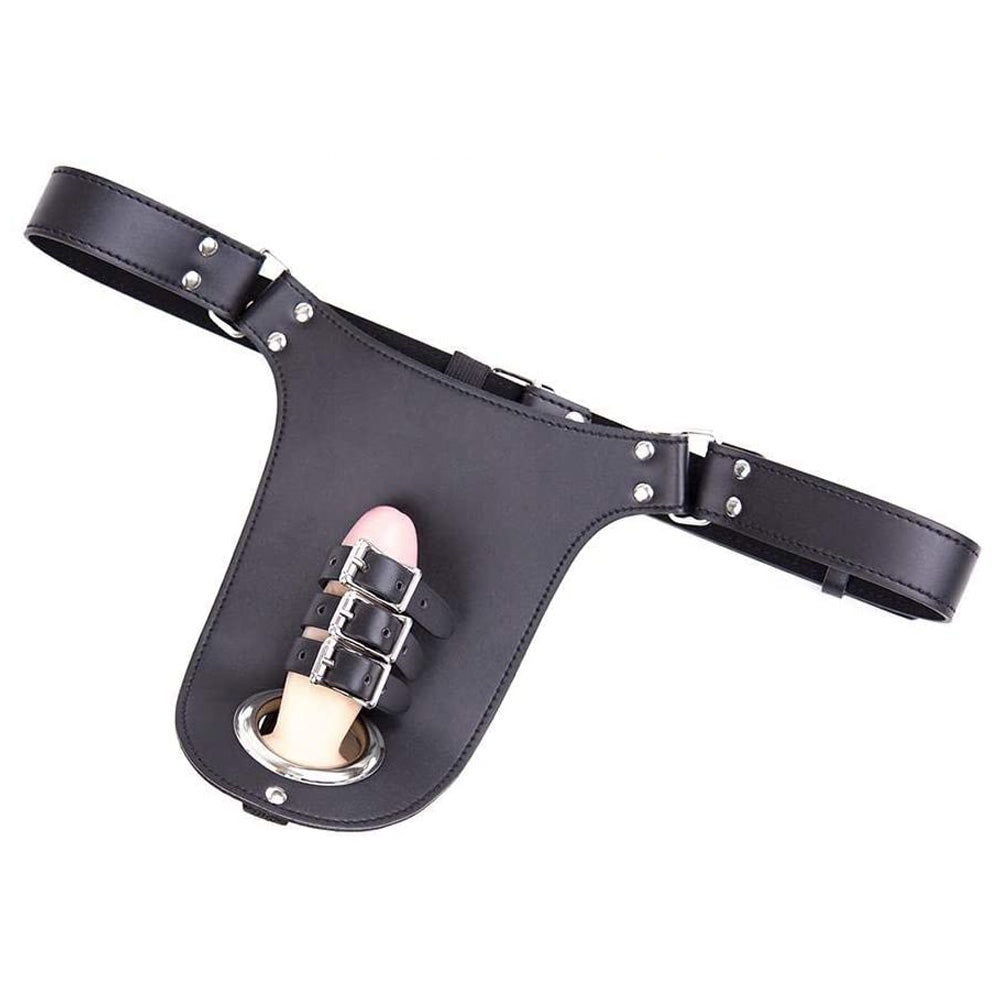 Chastity Harness with 3 Penis Straps