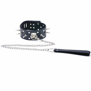 Collar and Leash with Spikes (B)