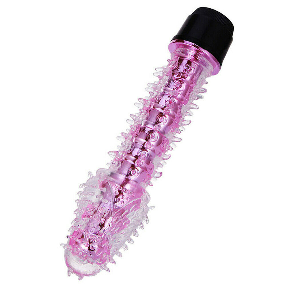 Crystal Fully Textured Spike Vibrator, 10 Function