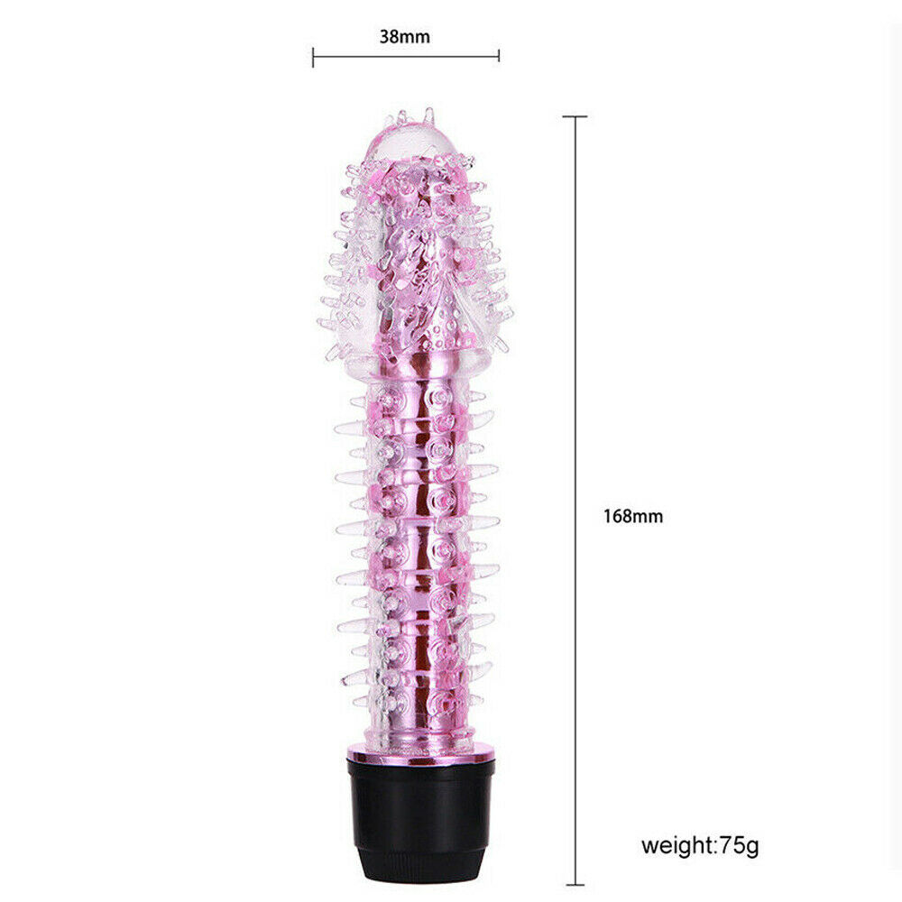 Crystal Fully Textured Spike Vibrator, 10 Function