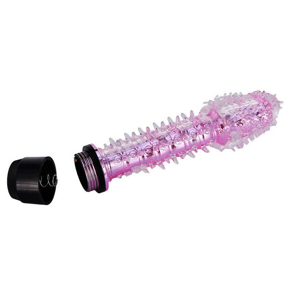 Crystal Fully Textured Spike Vibrator, 10 Function