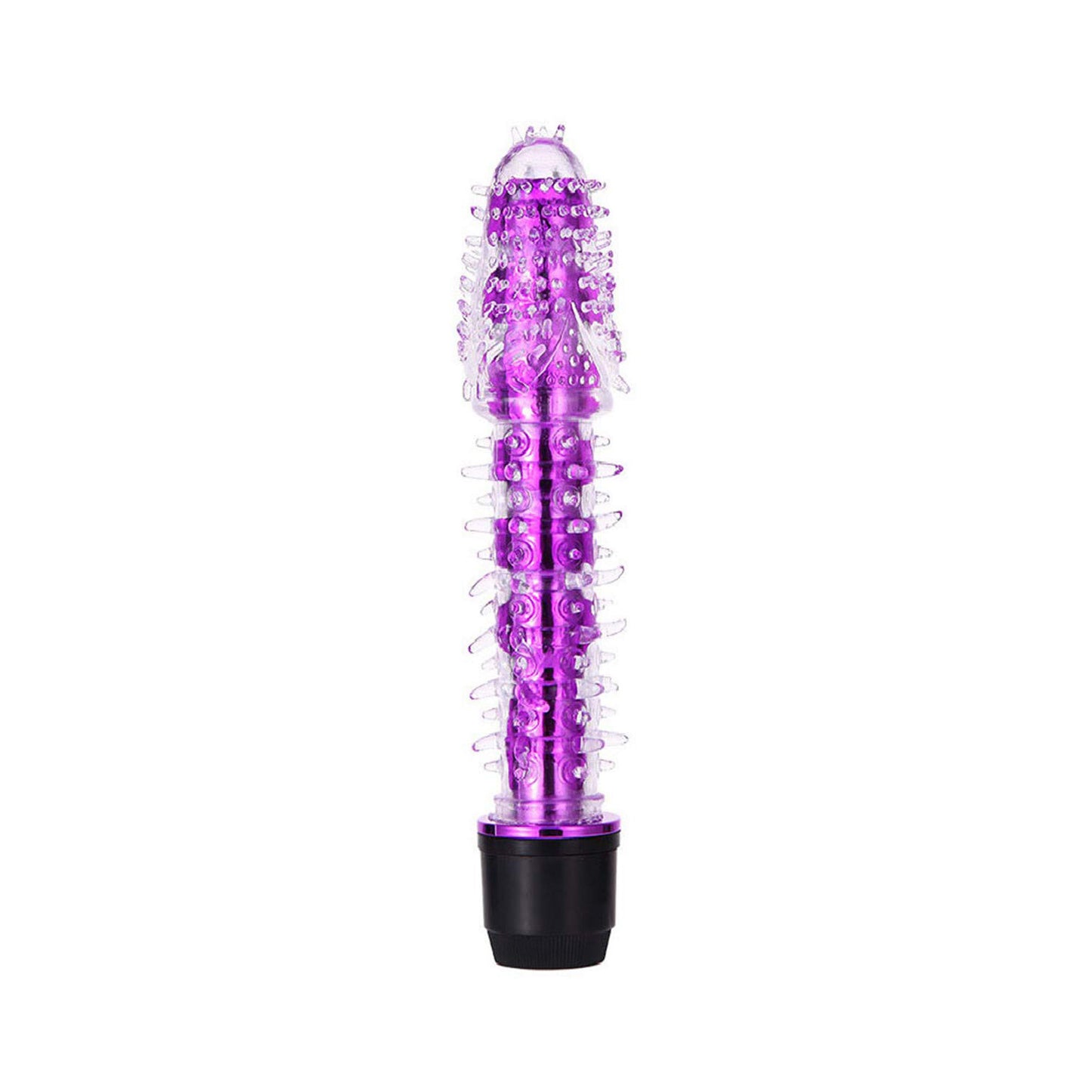 Crystal Fully Textured Spike Vibrator, 10 Function