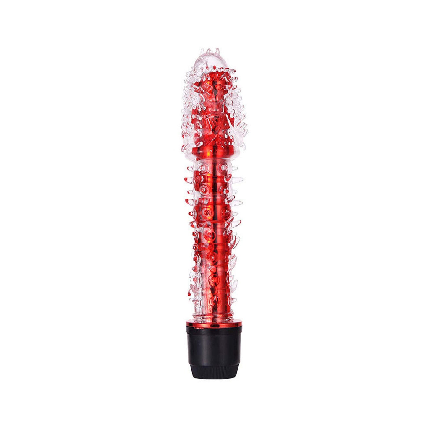 Crystal Fully Textured Spike Vibrator, 10 Function