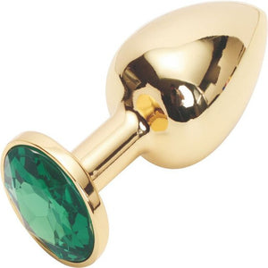 Metallic Gold Butt Plug with Diamond