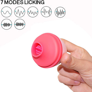 Discreet Apple Oral Licking Clitoral Suction Vibrator 7 Function