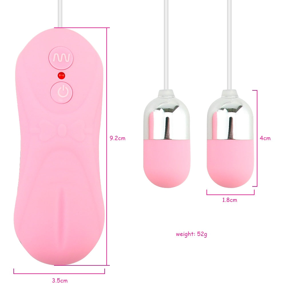 Dual Vibrating Mini Bullet Vibrator with Remote, 16 Function