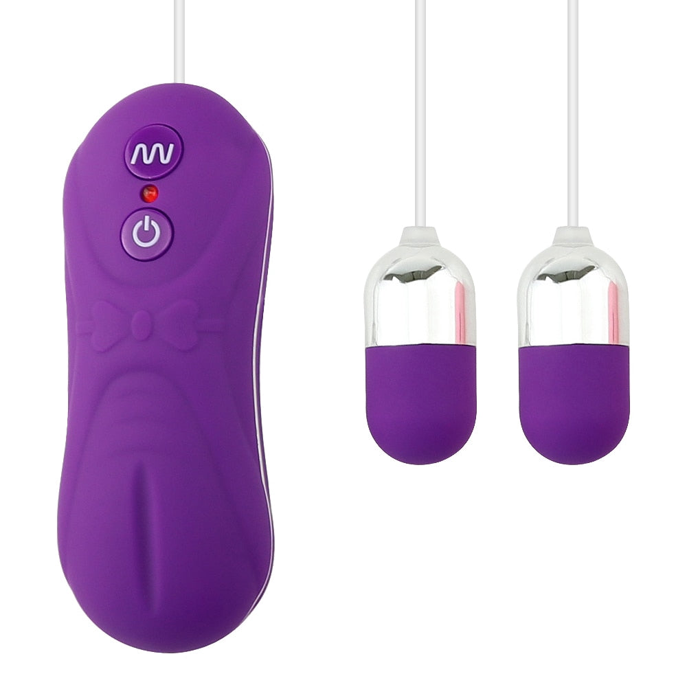 Dual Vibrating Mini Bullet Vibrator with Remote, 16 Function