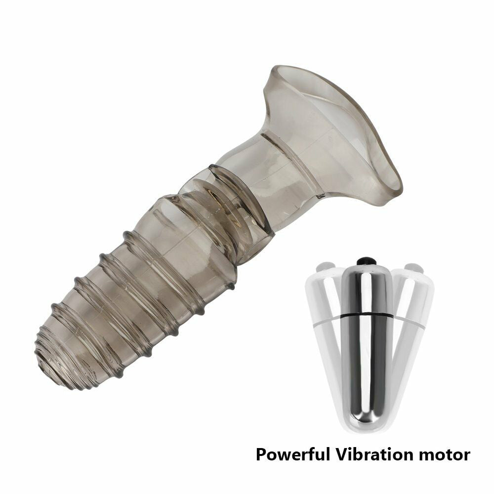 Double Finger Sleeve with Bullet Vibrator (Vibrating G-Spot & Clitoral Glove)