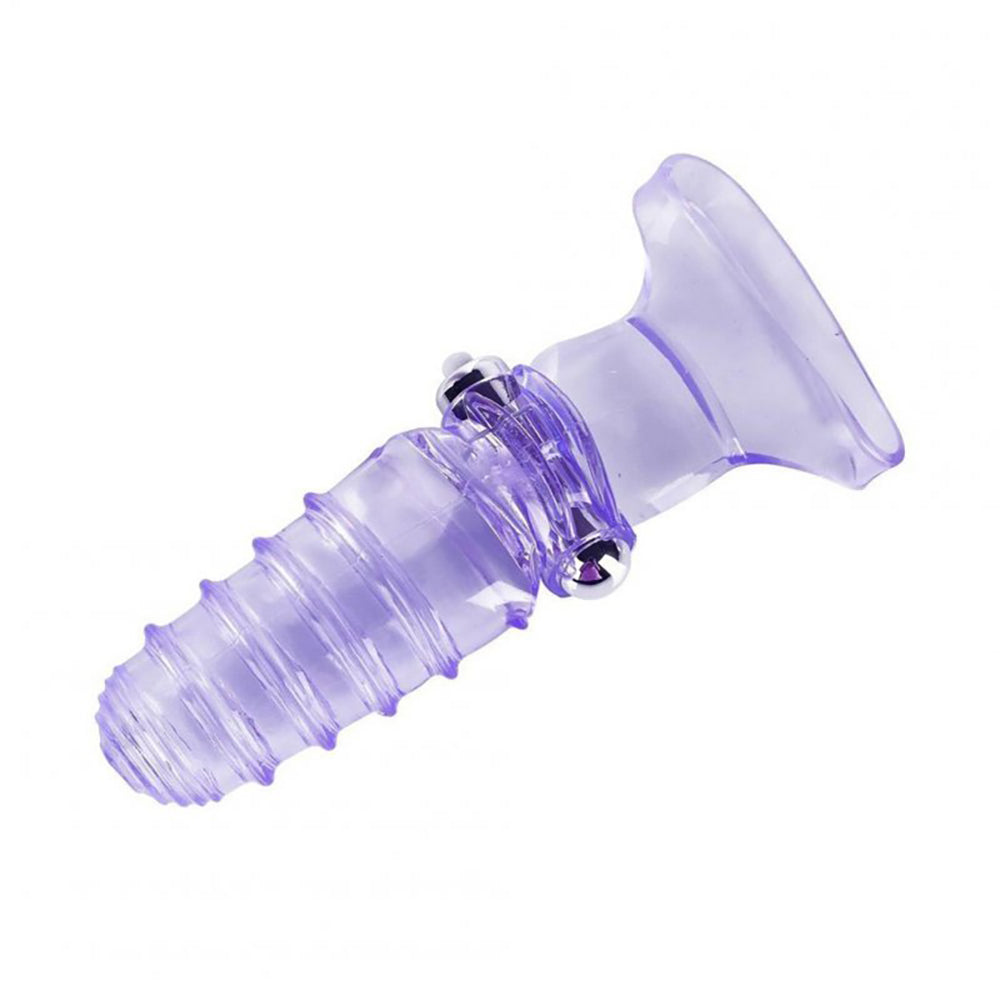 Double Finger Sleeve with Bullet Vibrator (Vibrating G-Spot & Clitoral Glove)