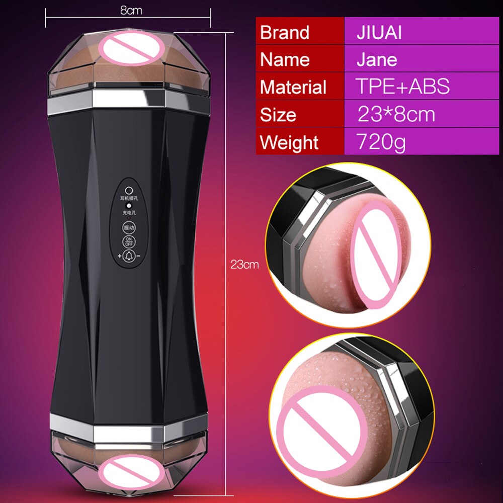 Automatic Rechargeable Voice Dual Channel Masturbator, (Vagina + Mouth), 8 Function