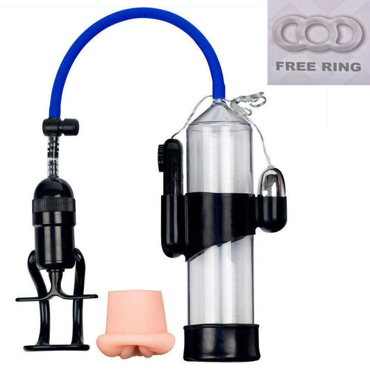 Beginner's Advanced Trigger Grip Penis Pump Kit (Vibrating Bullet & Vagina Sleeve)