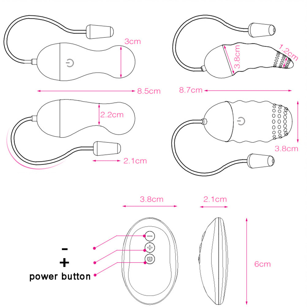 LX II Vibrating Love Egg Vibrator with Remote, 10 Function