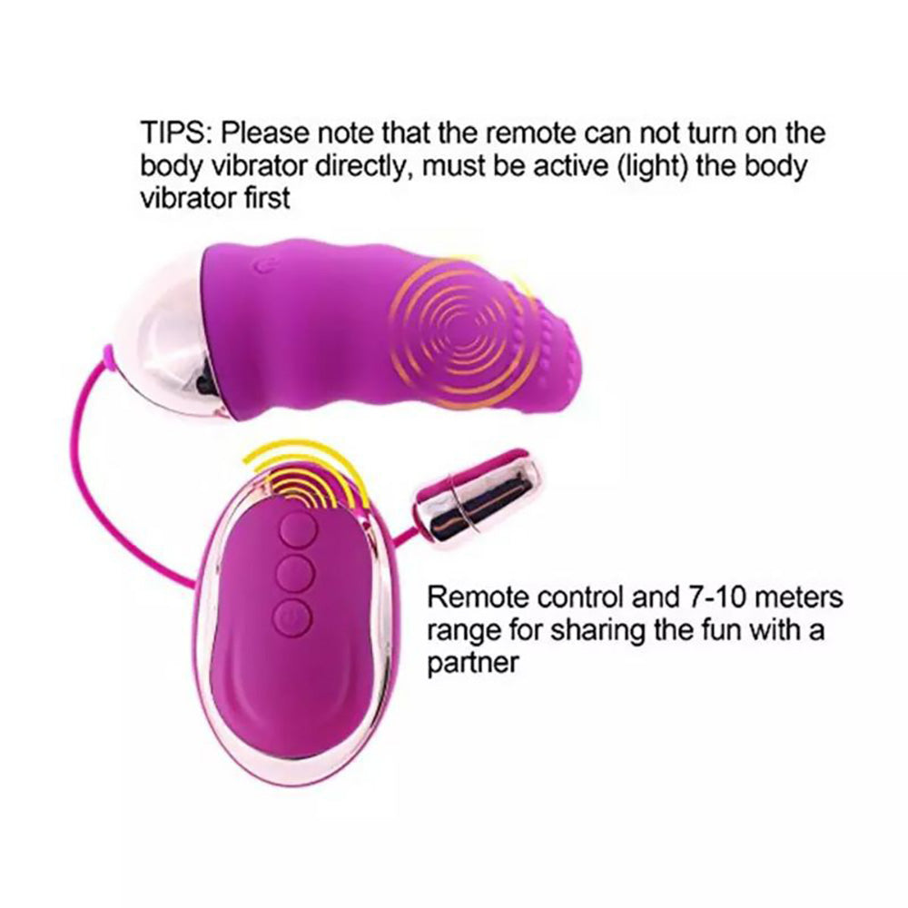 LX II Vibrating Love Egg Vibrator with Remote, 10 Function