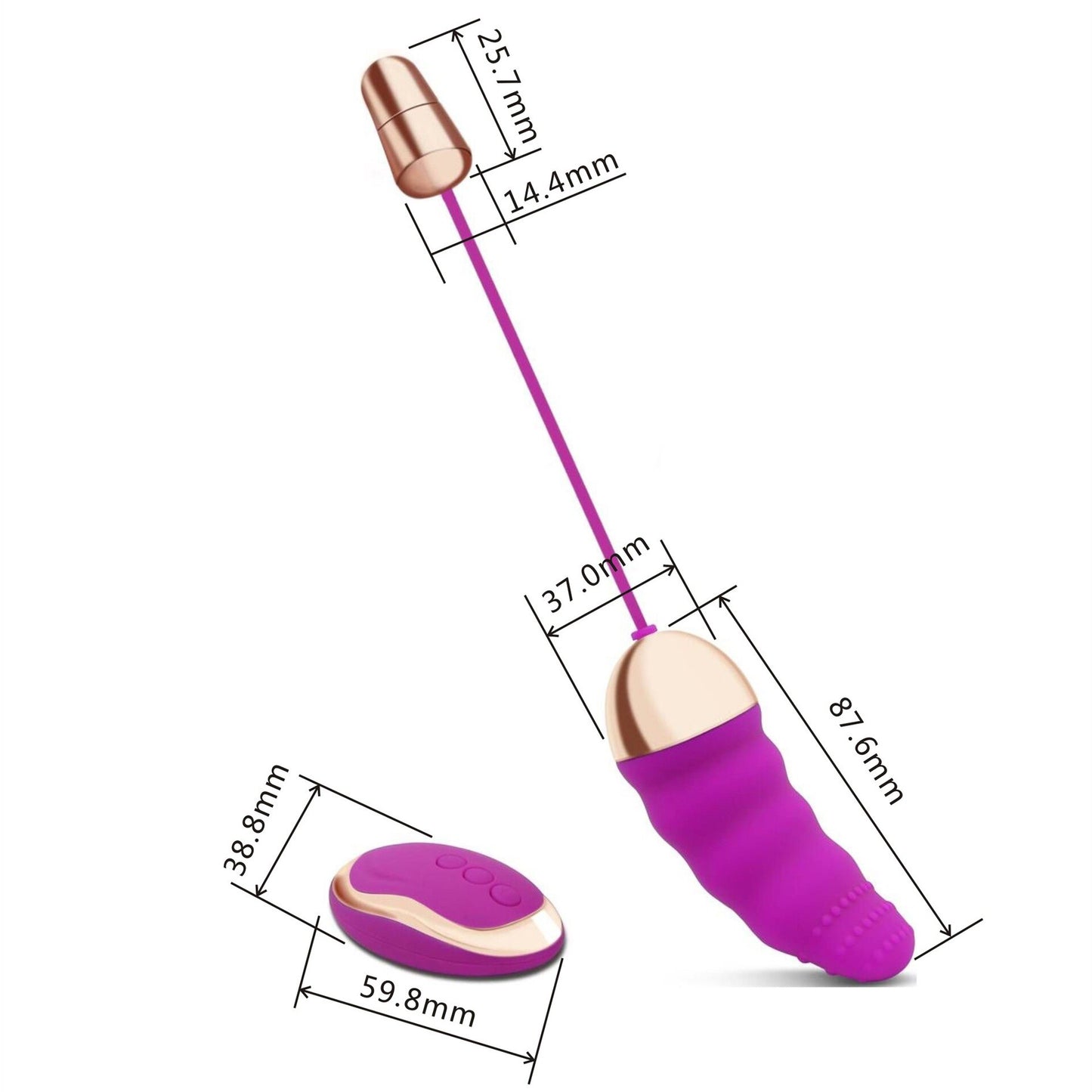 LX II Vibrating Love Egg Vibrator with Remote, 10 Function