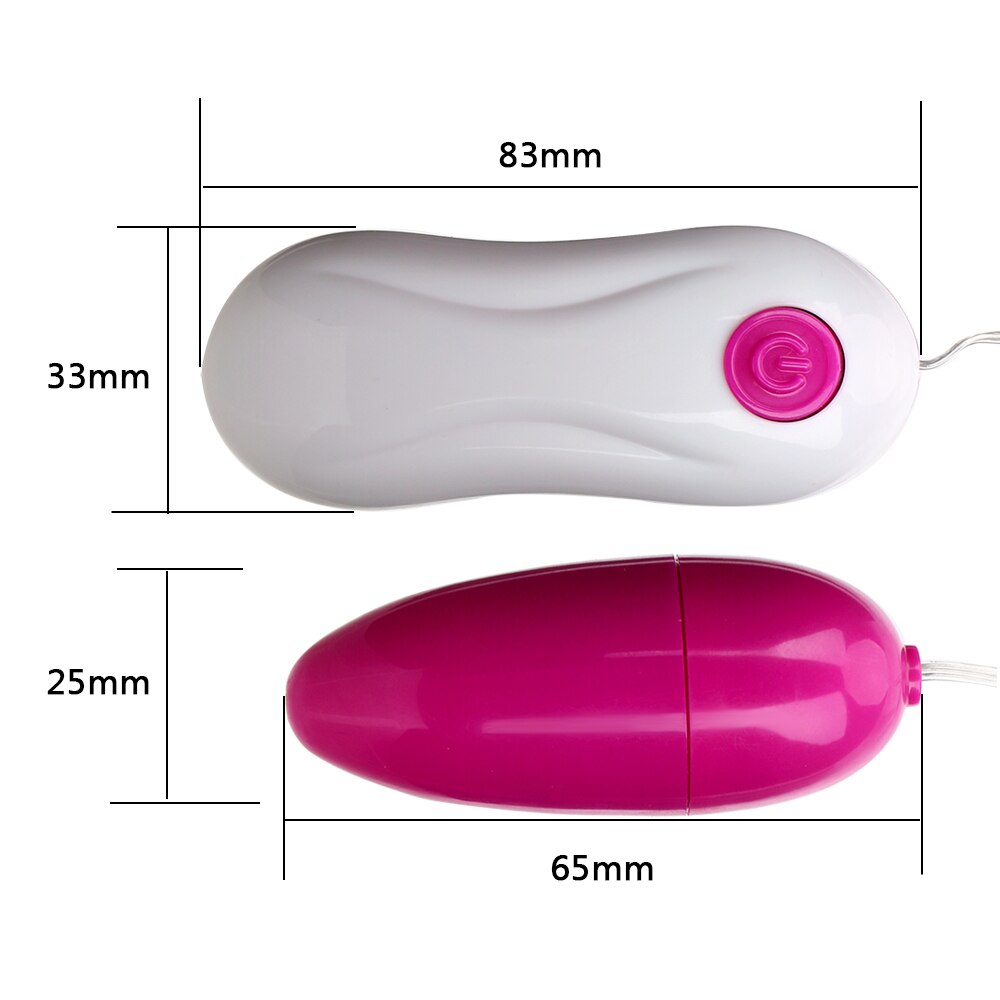 Wired Vibrating Egg with Remote, 12 Function