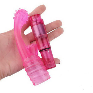 Pocket Rocket Vibrator with Curved G-Spot & Clitoral Stimulating Attachment