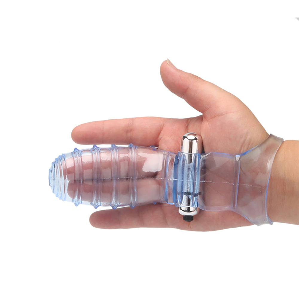 Double Finger Sleeve with Bullet Vibrator (Vibrating G-Spot & Clitoral Glove)