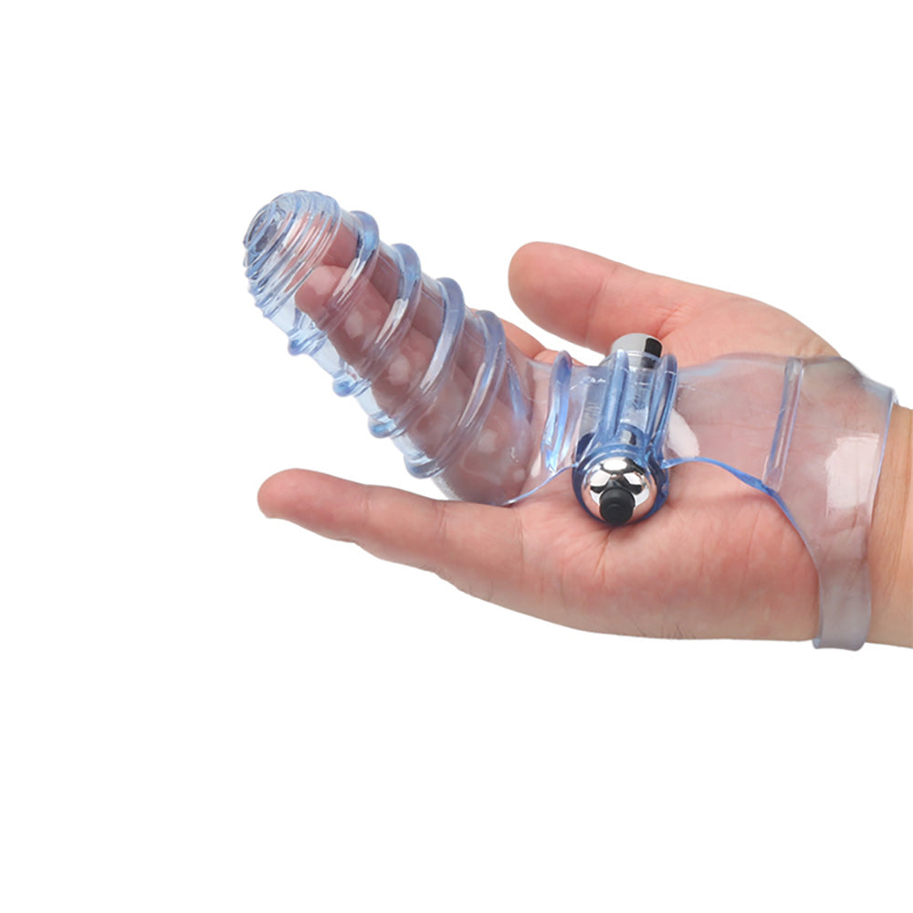 Double Finger Sleeve with Bullet Vibrator (Vibrating G-Spot & Clitoral Glove)