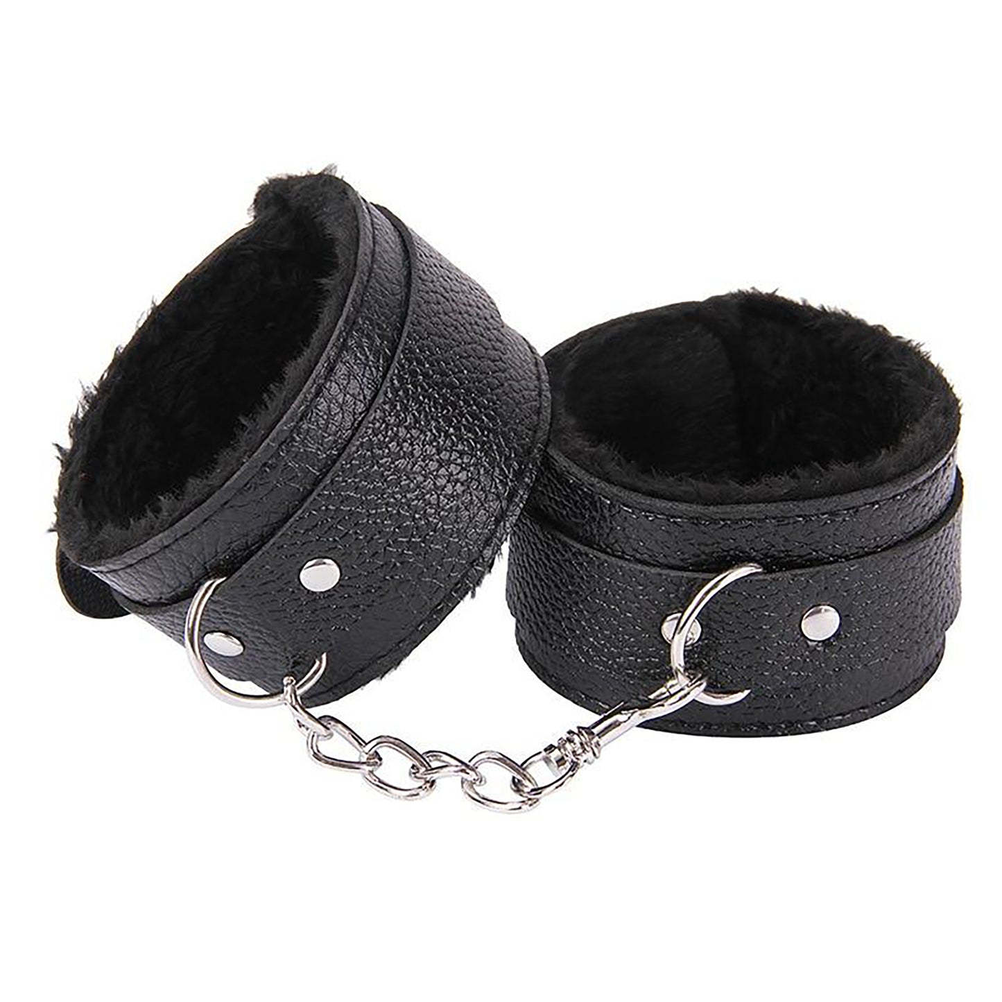 Faux Leather Handcuffs with Faux Fur