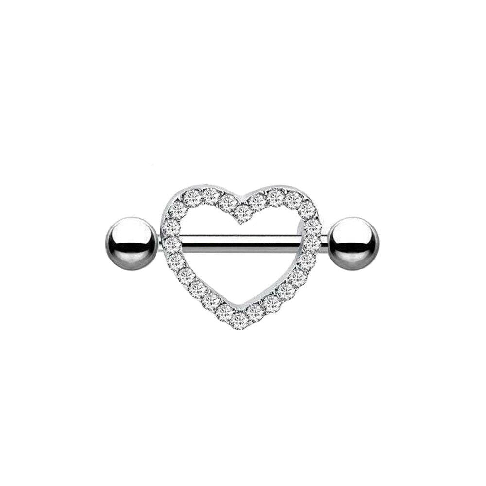 Heart Shaped Nipple Barbell