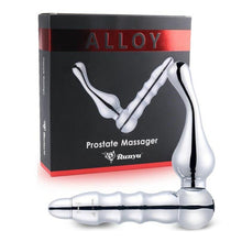 Load image into Gallery viewer, L Shaped Metal Vibrating Prostate Massager